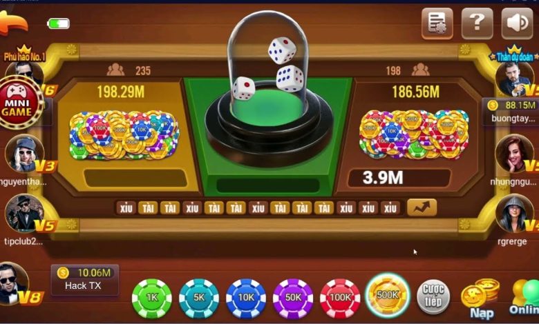 Các cửa cược trong game game Tài xỉu